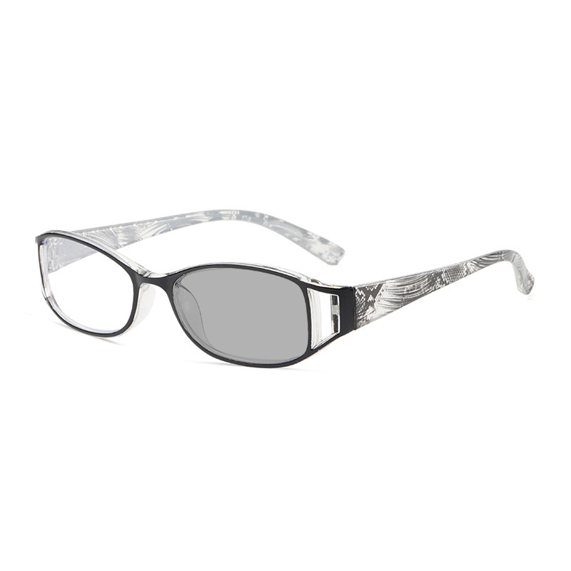 Presbyopia szemüveg, gyanta lencsék, fotokróm, teljes keret, polikarbonát keret