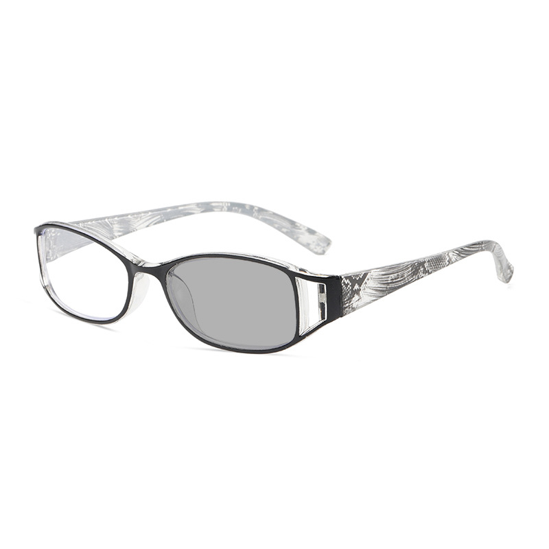 Presbyopia szemüveg, gyanta lencsék, fotokróm, teljes keret, polikarbonát keret