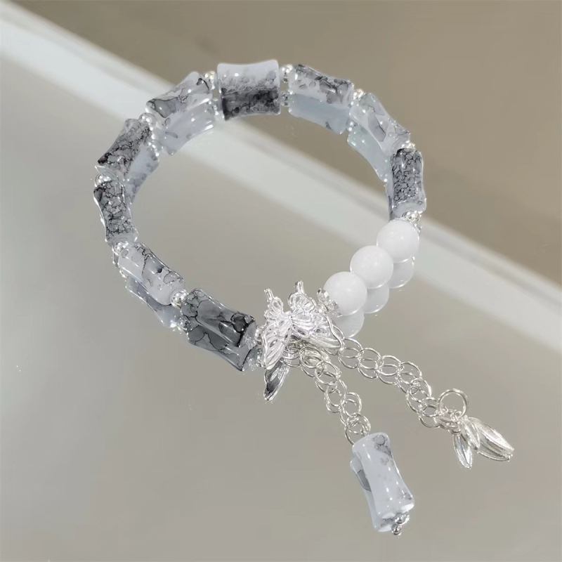 Kézzel készített üveggyöngy karkötő pillangó- és zodiákmotívumokkal, uniszex, természetes stílus, utazási ajándék, nyár 2024