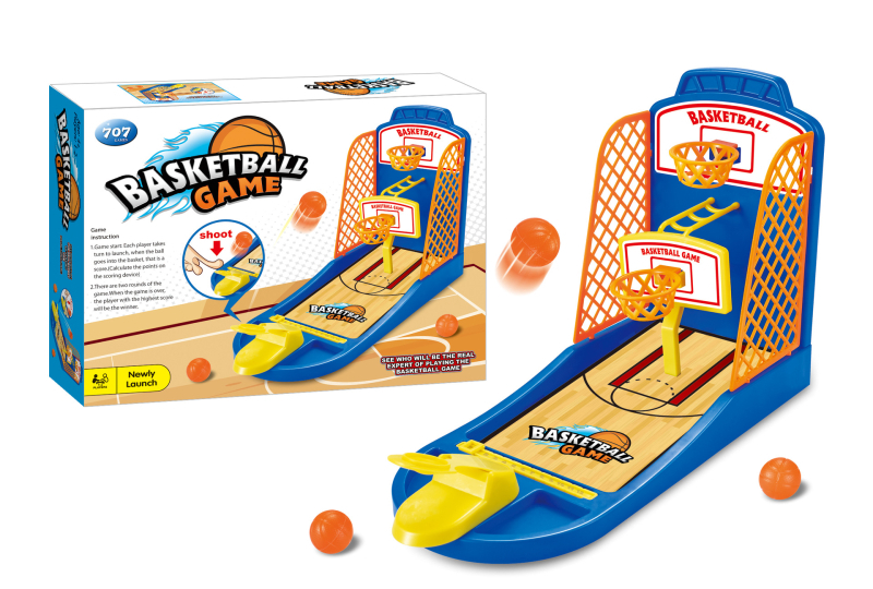 Interaktív asztali kosárlabda játék ujj-aktivált dobásokkal – műanyagból, beltéri használatra, 15–35 éveseknek