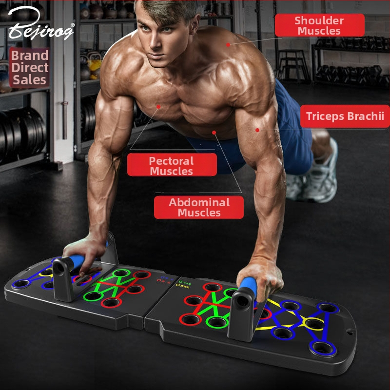 Összecsukható fekvőtámasz tartó, Qixun márka, otthoni és irodai használatra, mellkas és has edzésre, fitnesz felszerelés