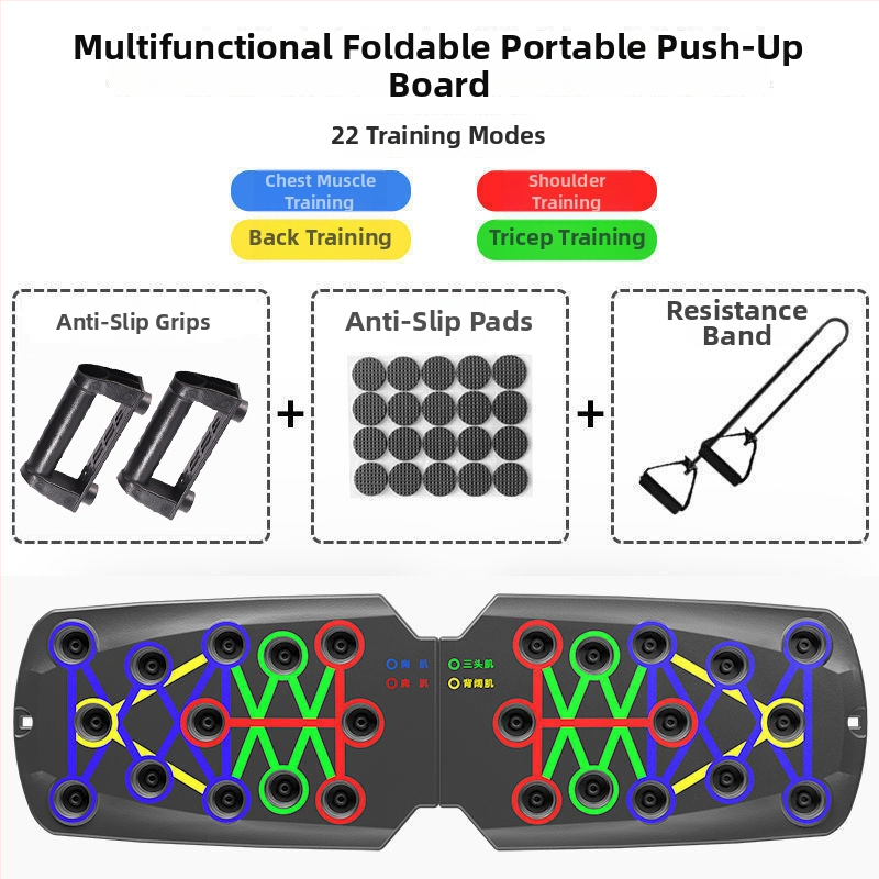 Összecsukható fekvőtámasz tartó, Qixun márka, otthoni és irodai használatra, mellkas és has edzésre, fitnesz felszerelés