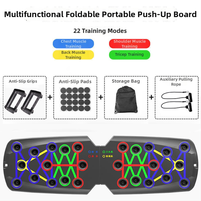 Összecsukható fekvőtámasz tartó, Qixun márka, otthoni és irodai használatra, mellkas és has edzésre, fitnesz felszerelés