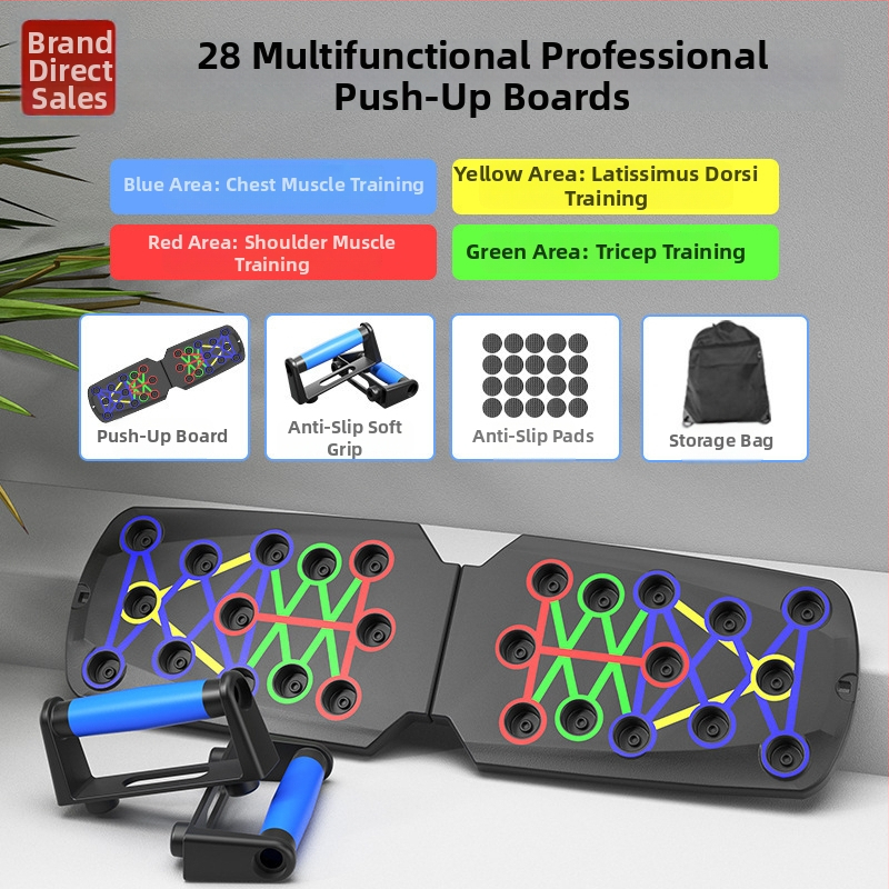 Összecsukható fekvőtámasz tartó, Qixun márka, otthoni és irodai használatra, mellkas és has edzésre, fitnesz felszerelés