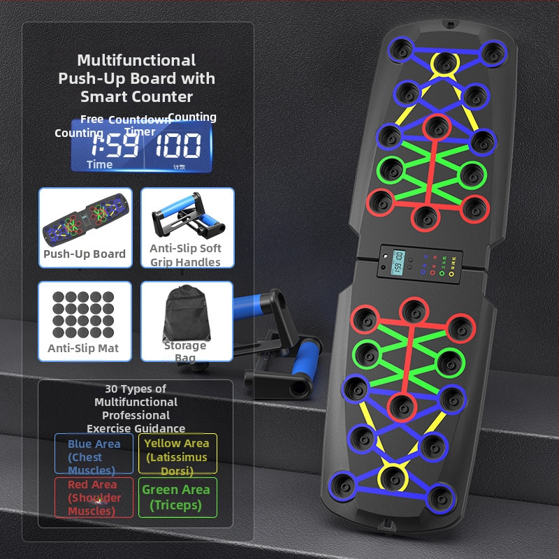 Összecsukható fekvőtámasz tartó, Qixun márka, otthoni és irodai használatra, mellkas és has edzésre, fitnesz felszerelés
