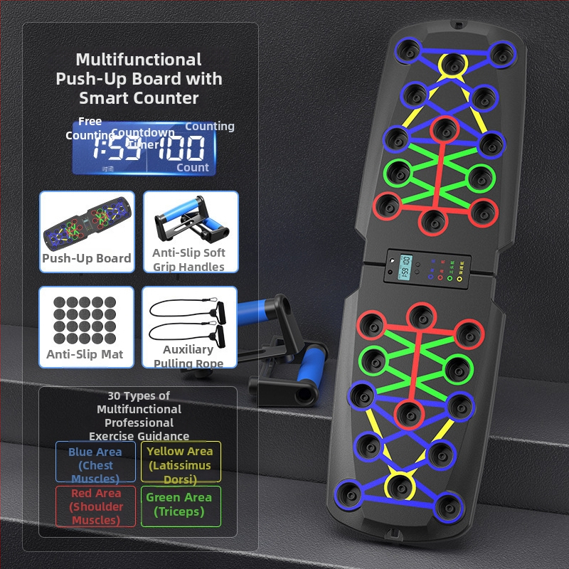 Összecsukható fekvőtámasz tartó, Qixun márka, otthoni és irodai használatra, mellkas és has edzésre, fitnesz felszerelés