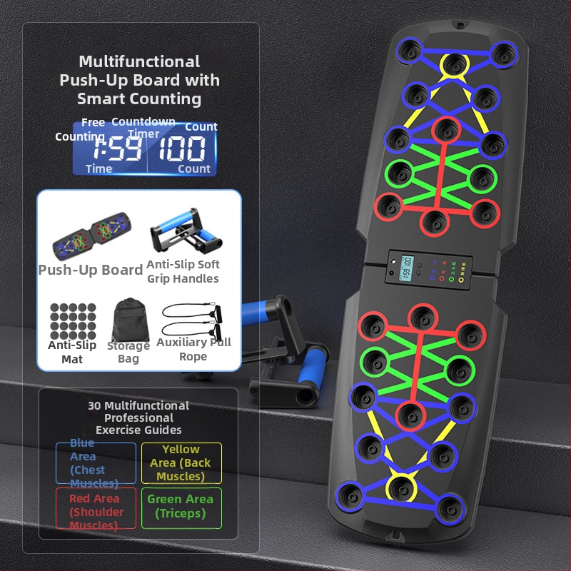 Összecsukható fekvőtámasz tartó, Qixun márka, otthoni és irodai használatra, mellkas és has edzésre, fitnesz felszerelés