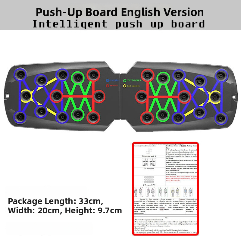 Összecsukható fekvőtámasz tartó, Qixun márka, otthoni és irodai használatra, mellkas és has edzésre, fitnesz felszerelés