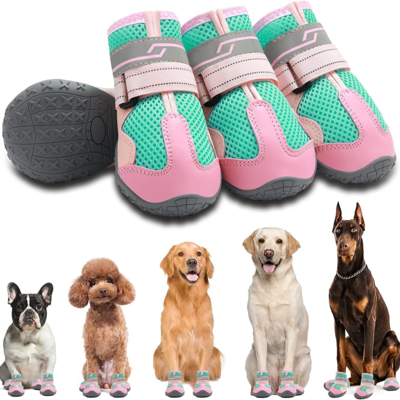 Pantofi pentru câini - Cauciuc, Anti-derapare, Rezistenți, Respirabili