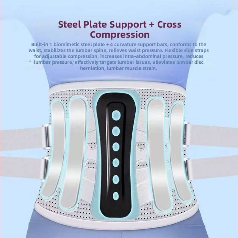 Deréktáji Támasztó Öv Légáramlatos Húzással Lumbális Fájdalomra és Porckorongsérvre — Felnőtt, Poliészter, Kosárlabda