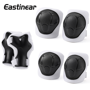 Felnőtt és gyermekek számára készült sportvédő készlet, csukló-, könyök- és térdvédőkkel; EVA hab és PP héj; universális méret; alkalmas görkorcsolyázásra, görkorizásra és skateboardozásra