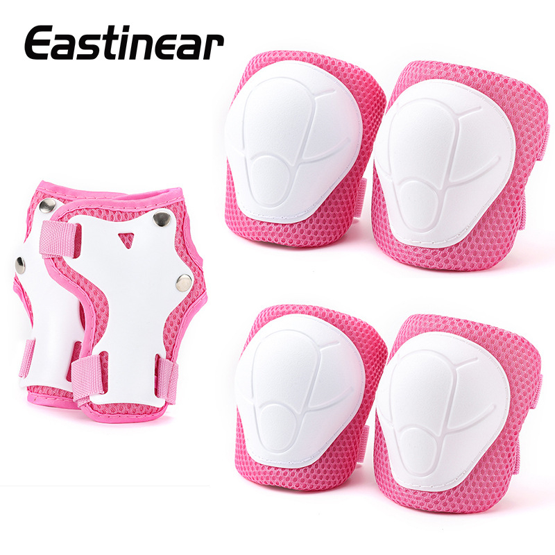 Felnőtt és gyermekek számára készült sportvédő készlet, csukló-, könyök- és térdvédőkkel; EVA hab és PP héj; universális méret; alkalmas görkorcsolyázásra, görkorizásra és skateboardozásra