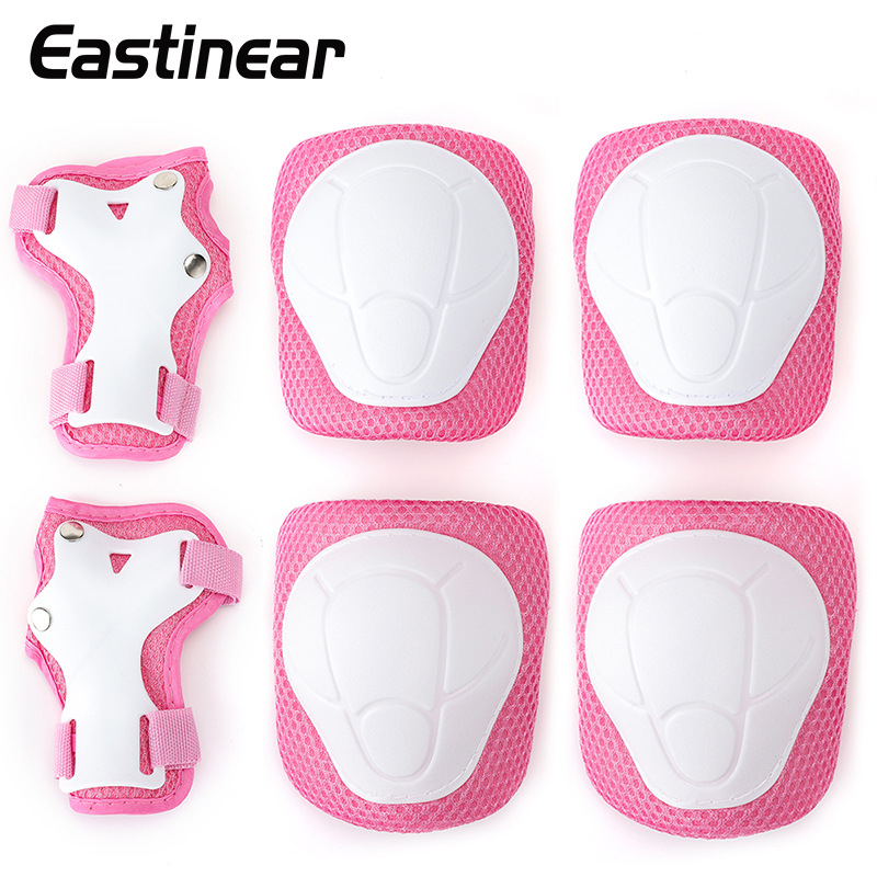 Felnőtt és gyermekek számára készült sportvédő készlet, csukló-, könyök- és térdvédőkkel; EVA hab és PP héj; universális méret; alkalmas görkorcsolyázásra, görkorizásra és skateboardozásra