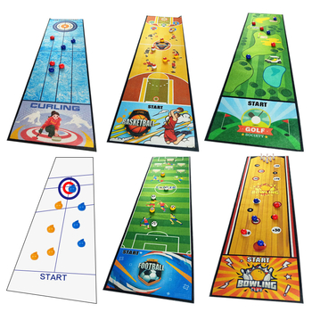 Σετ επιτραπέζιων αθλημάτων για παιδιά: curling, golf, μπάσκετ, ποδόσφαιρο και μπόουλινγκ; πλαστικό υλικό • μάρκα Youlecong • κατάλληλο για ηλικίες 4–6 ετών