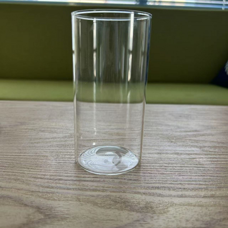 Ceașcă de ceai din sticlă borosilicată, cu pai, rezistentă la căderi, cu un singur strat, portabil