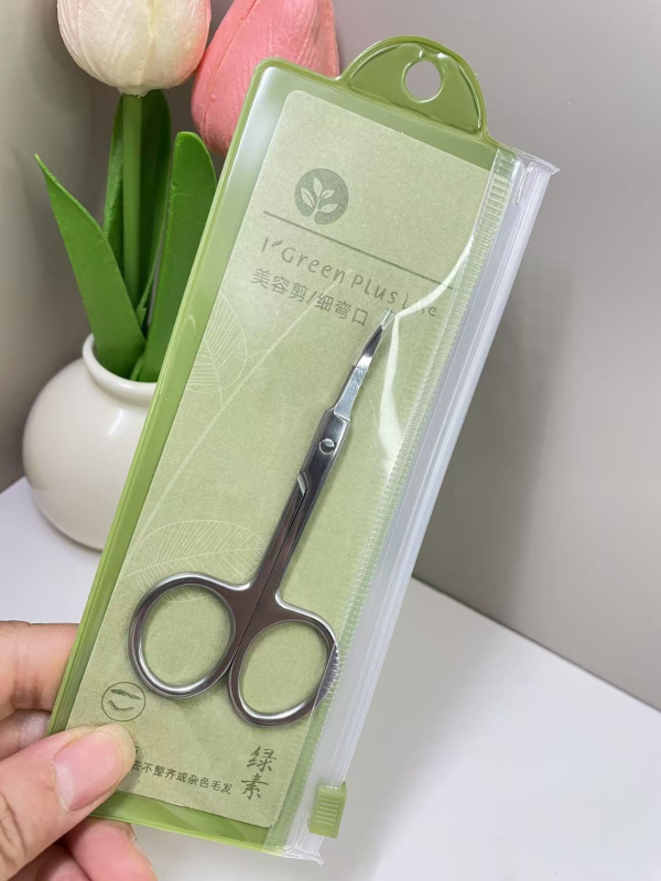 Rozsdamentes acélból készült szemöldök-formázó olló, szemöldök- és műszempillák formázására, sminkeszköz kezdőknek