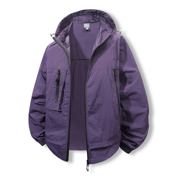 Cămașă cu glugă UV UPF50+, uscare rapidă, pentru exterior, cu fermoar și buzunare laterale