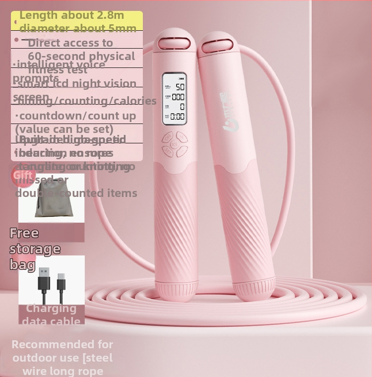 Bezdrôtové inteligentné švihadlo s počítadlom, nabíjateľné, 2,8 m, rukoväte ABS+TPR