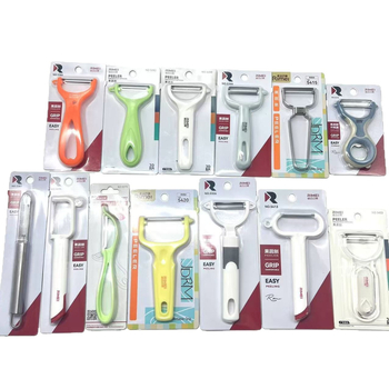 Hámozó zöldség- és gyümölcsök számára – rozsdamentes acél penge, műanyag nyél; sokfunkciós, három az egyben; 2021 nyarán debütált