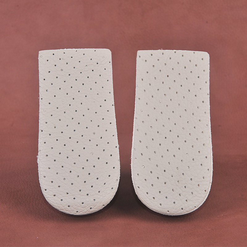 Unisex magasságnövelő félbetét bőrből és EVA-ból, láthatatlan, ütéscsillapító, lélegző, 1–4 cm magasságnövelés