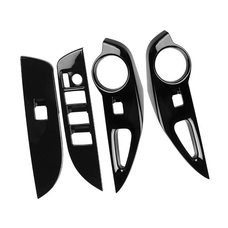 Toyota Corolla Cross (2021-2023) belső kiegészítő: pohártartó és váltókar alatti kartámasz díszítő panel; Che Shengtai; anyagok: rozsdamentes acél és ABS; modell 120411