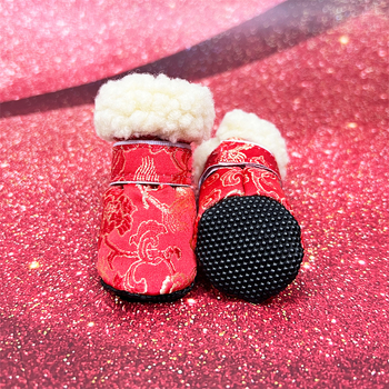 Bean Pet kutyacipő - poliészter, csúszásgátló talp, meleg, hétköznapi stílus, univerzális illeszkedés