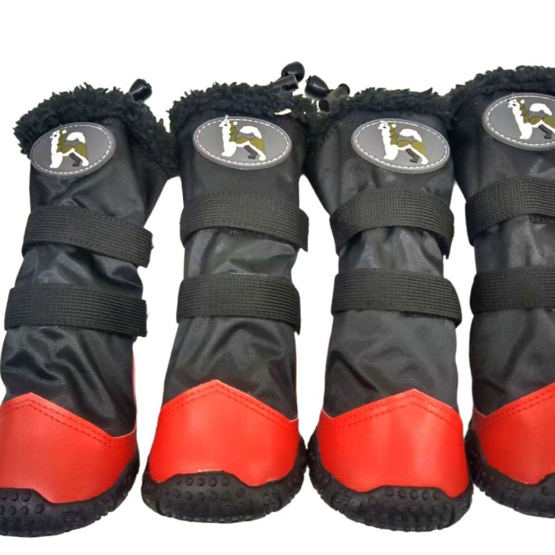 Nagytestű kutyák számára készült kutyapapucs, csúszásmentes, kopásálló, meleg fleece-béléses, őszi-téli esőcsizma Golden Retriever