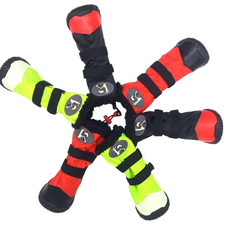 Nagytestű kutyák számára készült kutyapapucs, csúszásmentes, kopásálló, meleg fleece-béléses, őszi-téli esőcsizma Golden Retriever