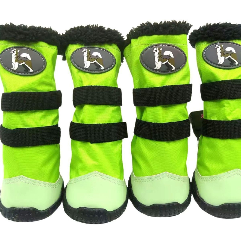 Nagytestű kutyák számára készült kutyapapucs, csúszásmentes, kopásálló, meleg fleece-béléses, őszi-téli esőcsizma Golden Retriever