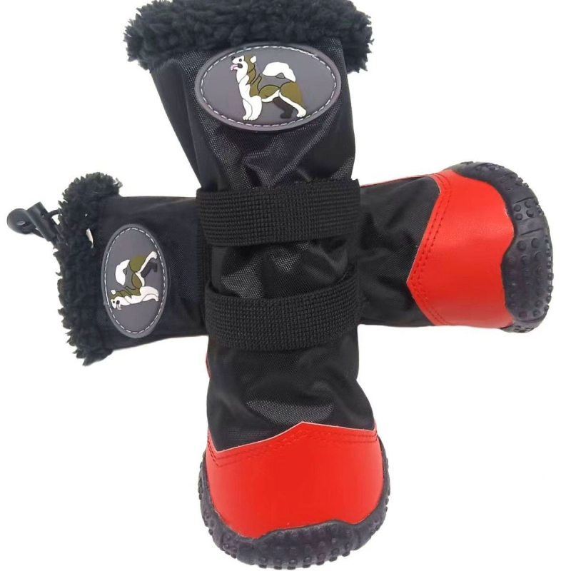 Nagytestű kutyák számára készült kutyapapucs, csúszásmentes, kopásálló, meleg fleece-béléses, őszi-téli esőcsizma Golden Retriever