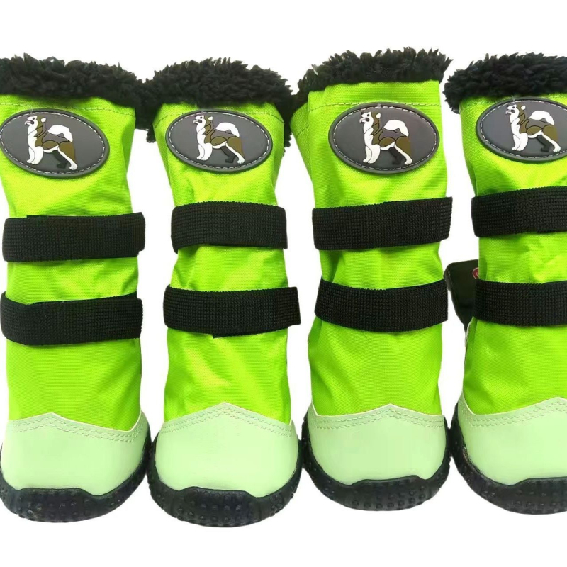 Nagytestű kutyák számára készült kutyapapucs, csúszásmentes, kopásálló, meleg fleece-béléses, őszi-téli esőcsizma Golden Retriever