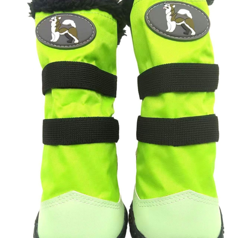 Nagytestű kutyák számára készült kutyapapucs, csúszásmentes, kopásálló, meleg fleece-béléses, őszi-téli esőcsizma Golden Retriever