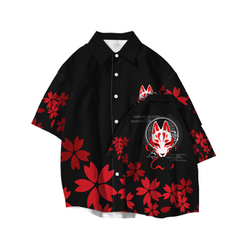 3D-s digitális nyomtatású póló, 95%+ poliészter, rövid ujjú, rever gallér