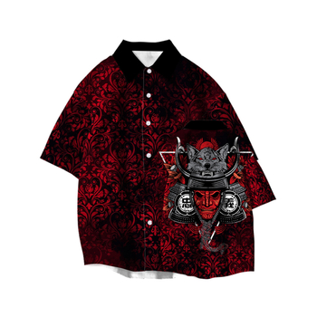 3D-s digitális nyomtatású póló, 95%+ poliészter, rövid ujjú, rever gallér