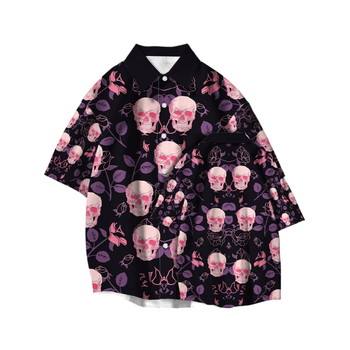 3D-s digitális nyomtatású póló, 95%+ poliészter, rövid ujjú, rever gallér