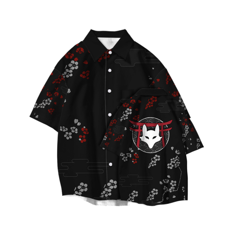 3D-s digitális nyomtatású póló, 95%+ poliészter, rövid ujjú, rever gallér