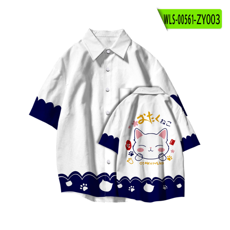 3D-s digitális nyomtatású póló, 95%+ poliészter, rövid ujjú, rever gallér