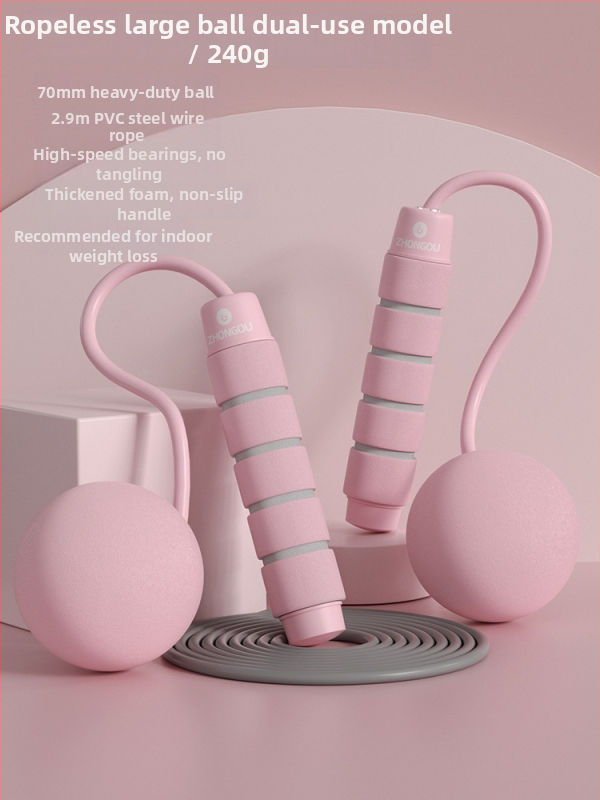 Bezdrôtové švihadlo s váženou guľou — PVC materiál; špecifikácia: 3; vhodné pre fitness zariadenia, športové trendy; nie pre deti