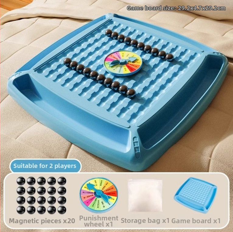 Mágneses harci sakk gyerekeknek — műanyag asztali játék mágneses figurákkal, fejleszti a kéz-szem koordinációt és a kognitív készségeket 4–14 évesek számára.