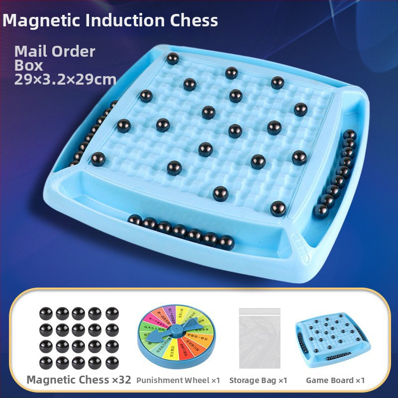 Mágneses harci sakk gyerekeknek — műanyag asztali játék mágneses figurákkal, fejleszti a kéz-szem koordinációt és a kognitív készségeket 4–14 évesek számára.