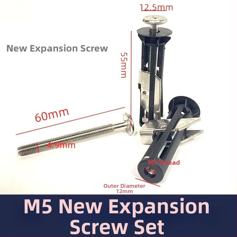 WC ülőke rögzítő készlet, 304 rozsdamentes acélból, anyával és zárócsavarral, expanziós csavar