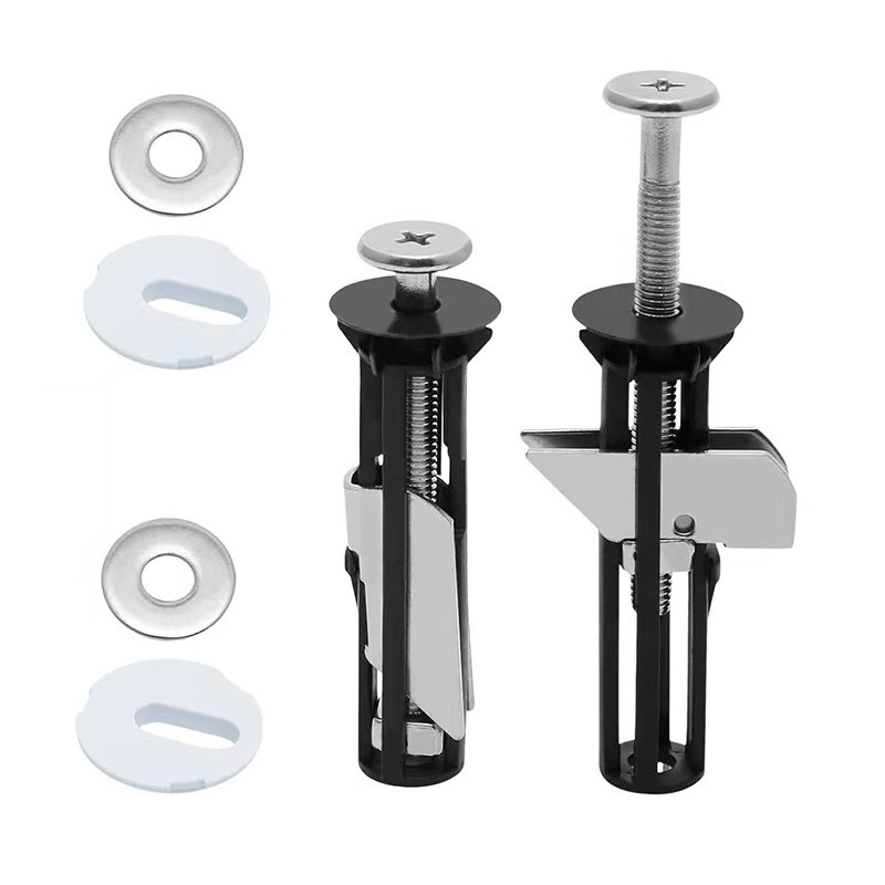 WC ülőke rögzítő készlet, 304 rozsdamentes acélból, anyával és zárócsavarral, expanziós csavar