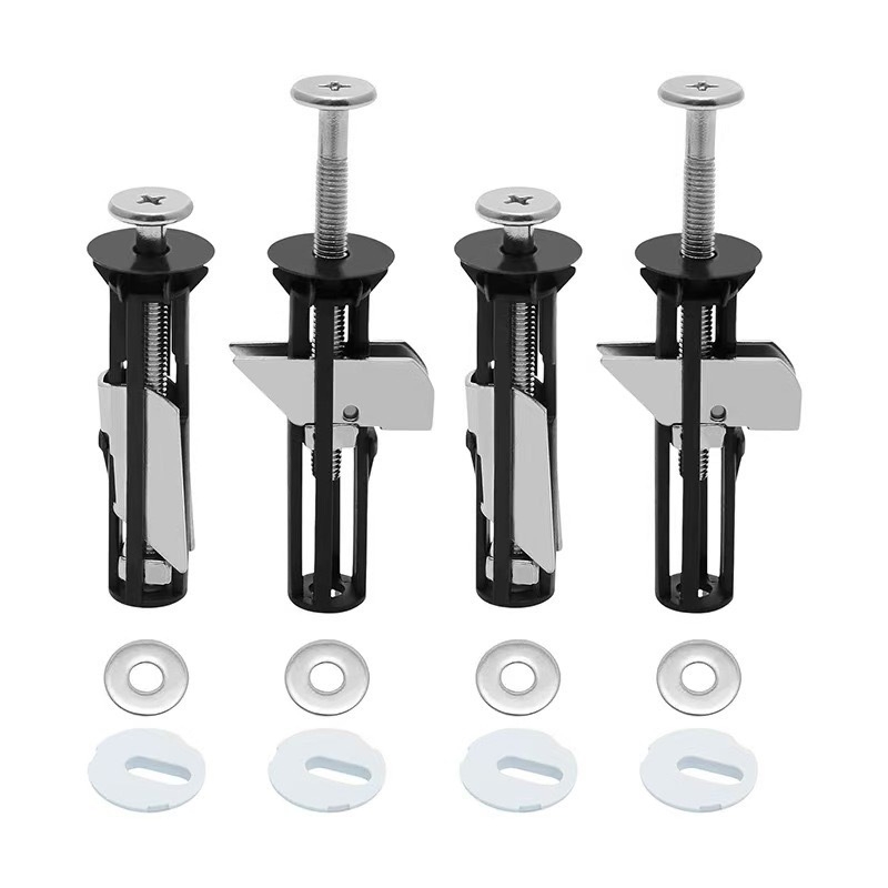 WC ülőke rögzítő készlet, 304 rozsdamentes acélból, anyával és zárócsavarral, expanziós csavar
