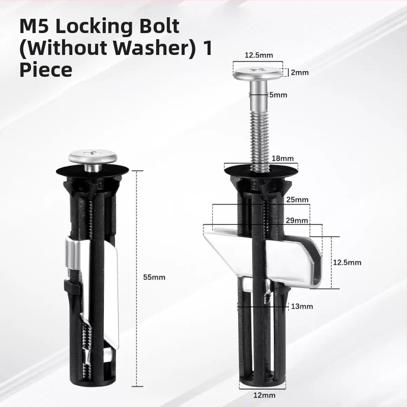 WC ülőke rögzítő készlet, 304 rozsdamentes acélból, anyával és zárócsavarral, expanziós csavar