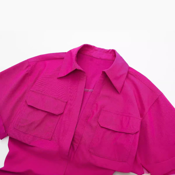 Ing rövid ujjú, rever galléros, utcai stílus, akril 50-70%