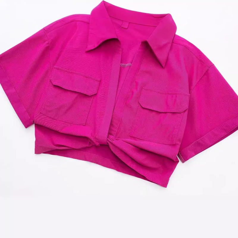 Ing rövid ujjú, rever galléros, utcai stílus, akril 50-70%