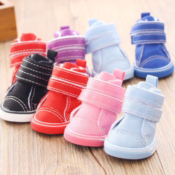 Pantofi pentru câini iarnă – antiderapant, din pânză, set de 4