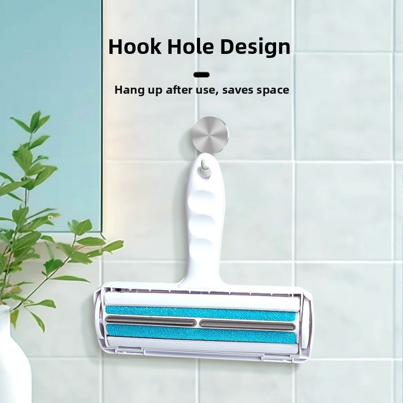 Cool Claw rolovacia kefka pre domáce zvieratá na odstraňovanie srsti mačiek a psov — jedným stlačením uvoľní srst, štvorcová hlava, PP telo