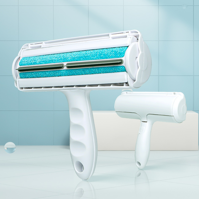 Cool Claw Perie Roll pentru animale de companie — îndepărtarea părului de la pisici și câini — ejectare păr cu un singur clic, cap pătrat, corp PP