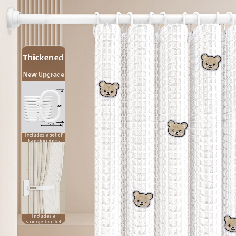 Set sprchových závesov do kúpeľne — Materiál: bavlna a ľan; Štýl: japonský a kórejský; Vzor: 69850; Pôvod: Iné